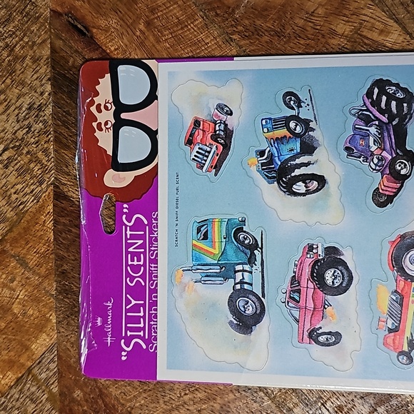 Hallmark Silly Scents scratch n sniff Trucks Tractors sealed sticker sheet - Picture 3 of 7